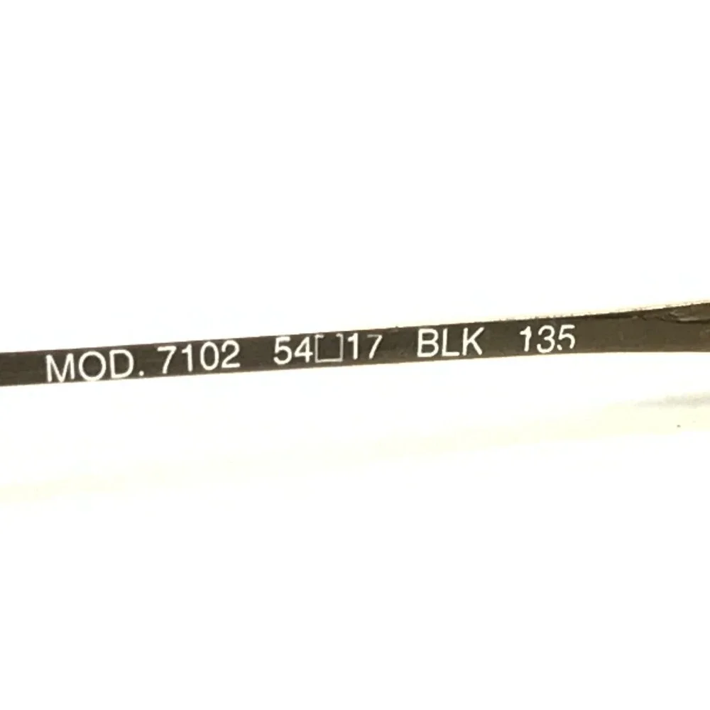Anglo American Eyeglasses Frames MOD.7102 BLK Black Gold Oval 54-17-135
